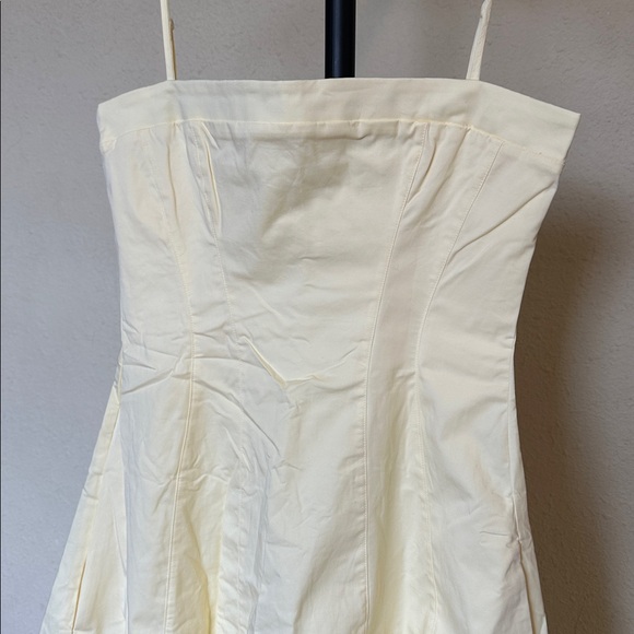 House of CB‎ DOLLY Lemon Stretch Cotton A-Line Midi Sundress light yellow NWOT M - Picture 10 of 10